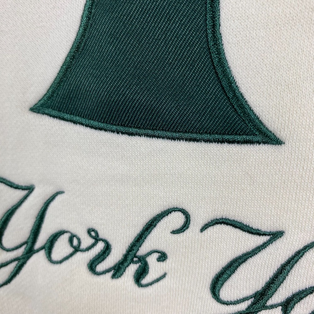 New York Yankees New Era Hoodie Large Cream Embroidered big logo - Picture 2 of 16